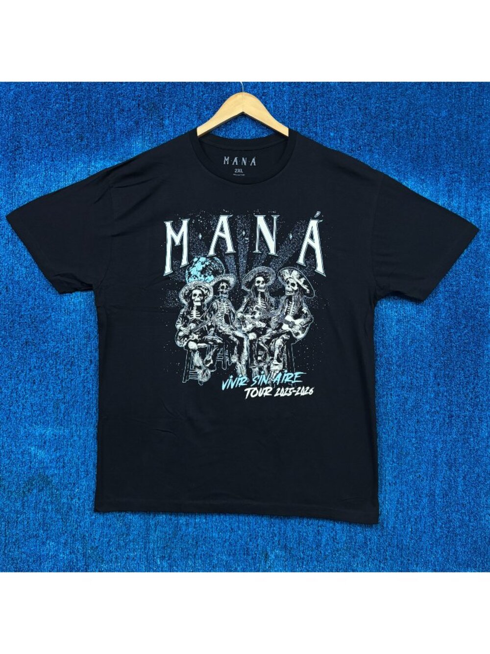 Mana Vivir Sin Aire 2025 Tour Dates Dead Mariachi Tee 2XL